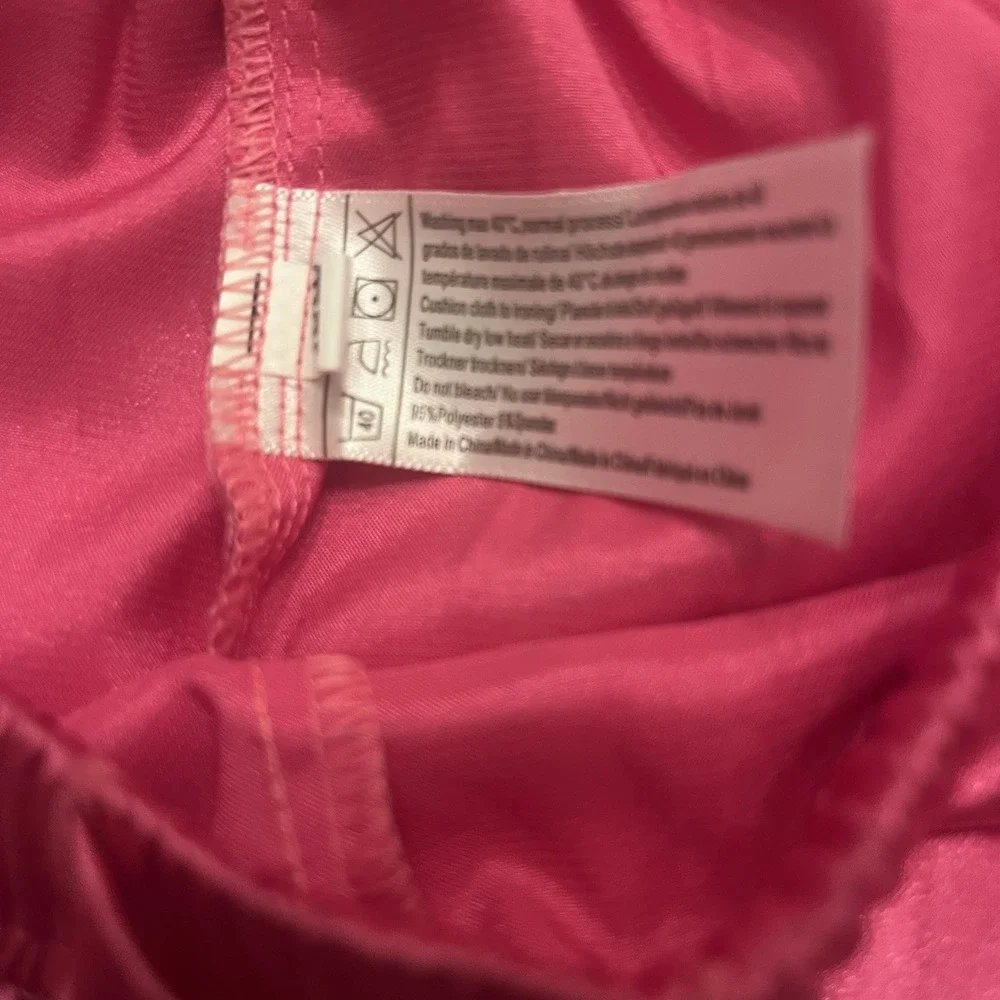 Women's‎ XXL Fuchsia Pink Satin Lounge Pants Drawstring Elastic Waist Pj Bottom